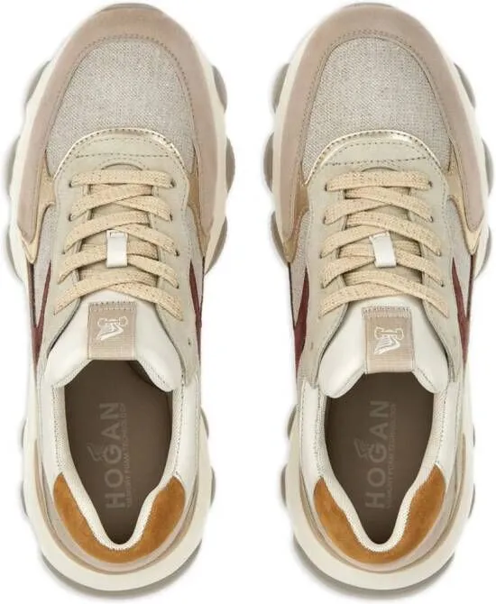 Hogan Hyperactive panelled low-top sneakers Neutrals