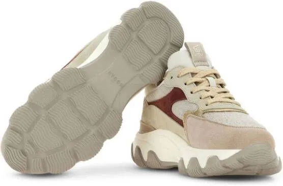 Hogan Hyperactive panelled low-top sneakers Neutrals