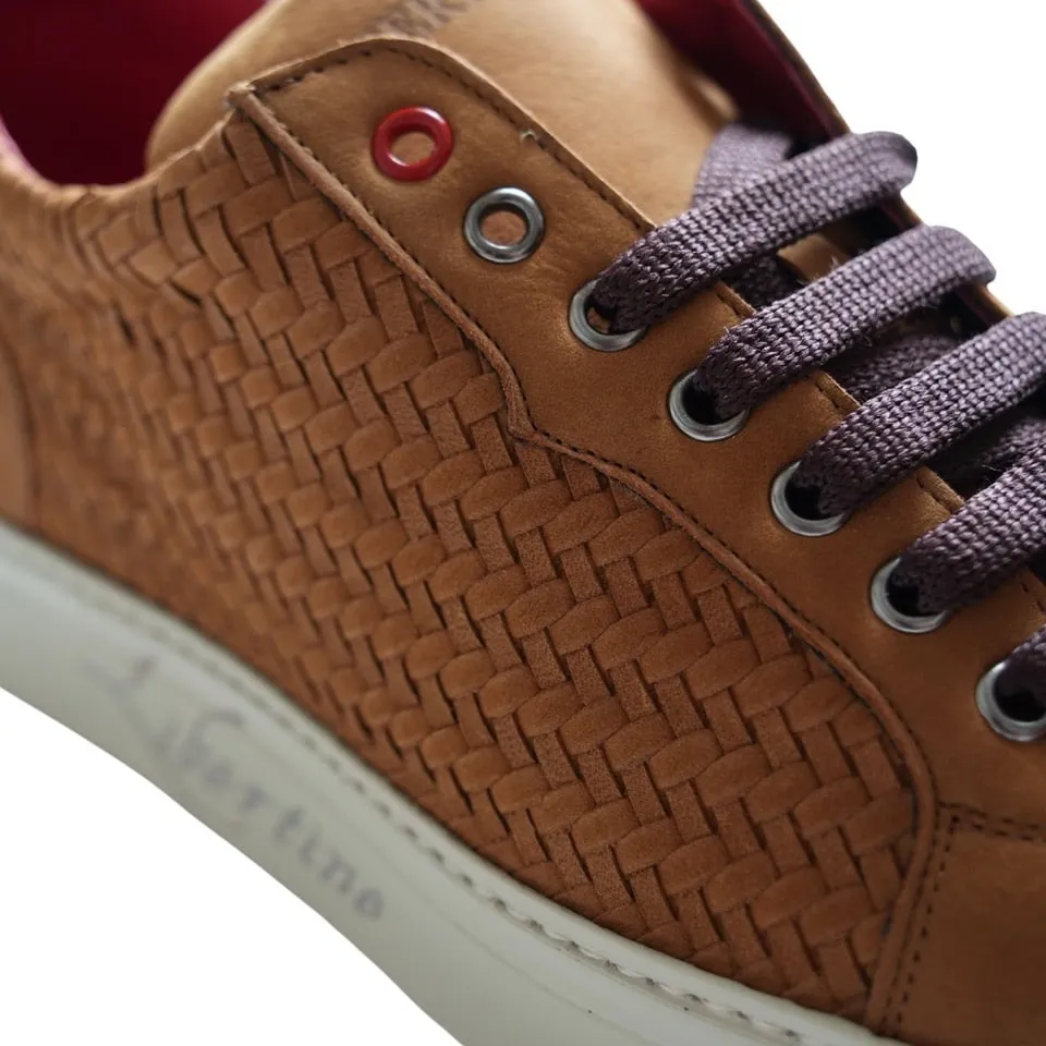 Jeffery West Apollo Tan Woven Nobuck Trainers | Menswear Online