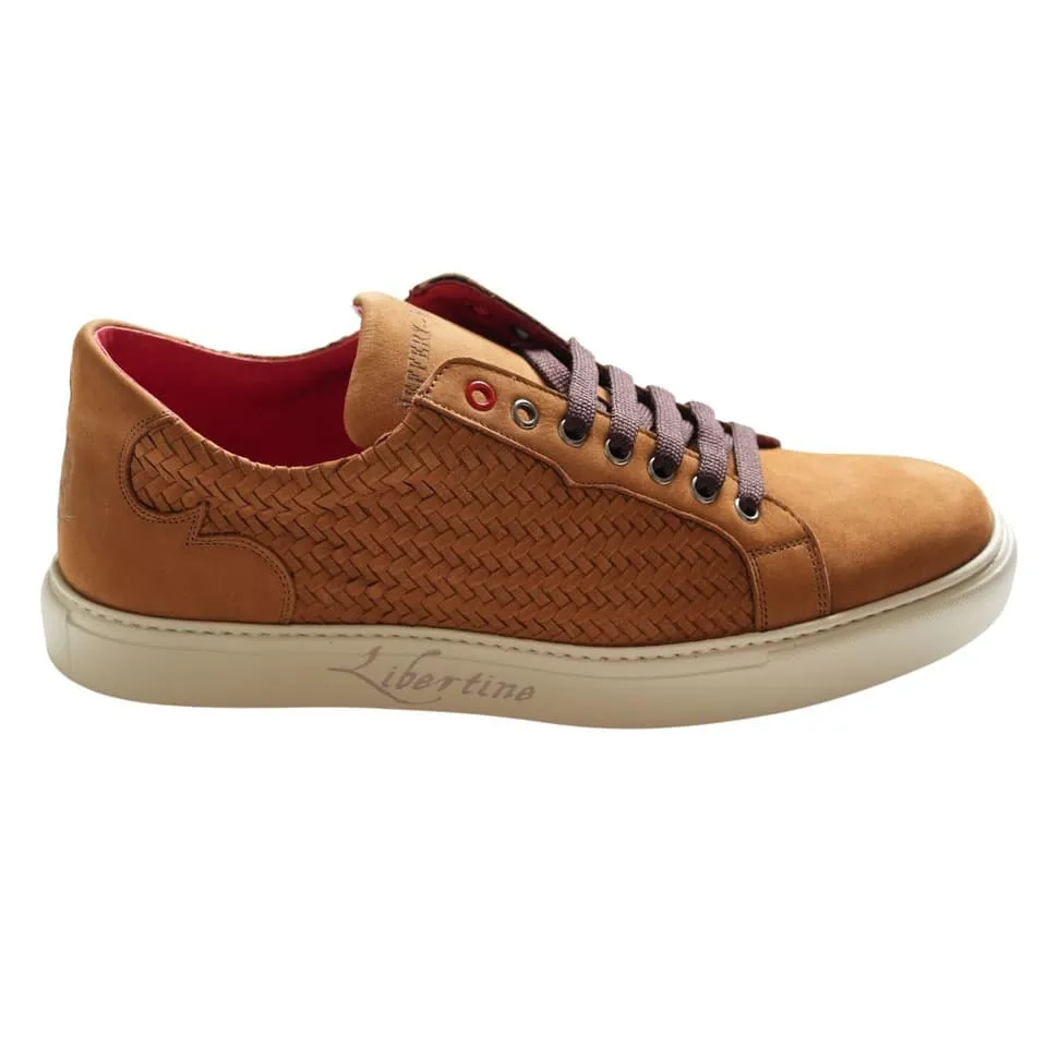 Jeffery West Apollo Tan Woven Nobuck Trainers | Menswear Online