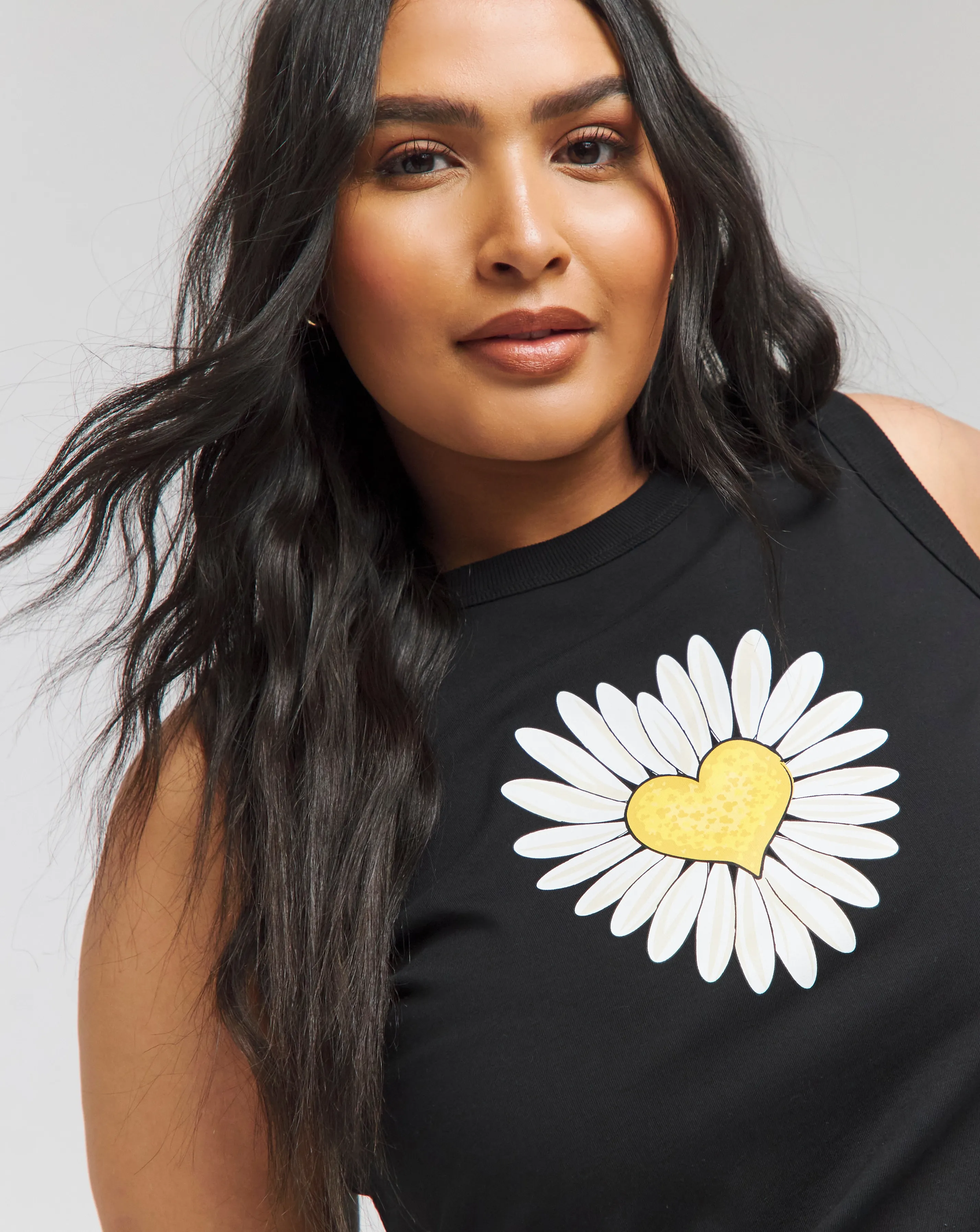 Joe Browns Daisy Heart Graphic Jersey Vest | Simply Be