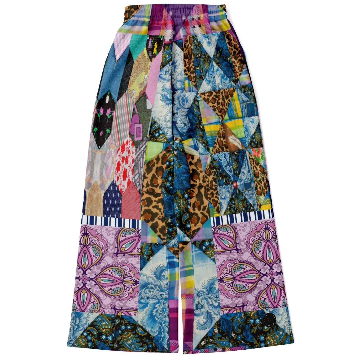 Juxtapose Patchwork Quilt Eco-Poly Stretchy Phat Bellbottoms