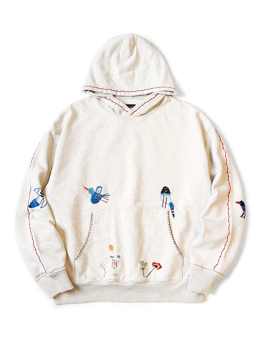 Kapital TOP SWT Knit Hoodie (MAGPIE) - Natural