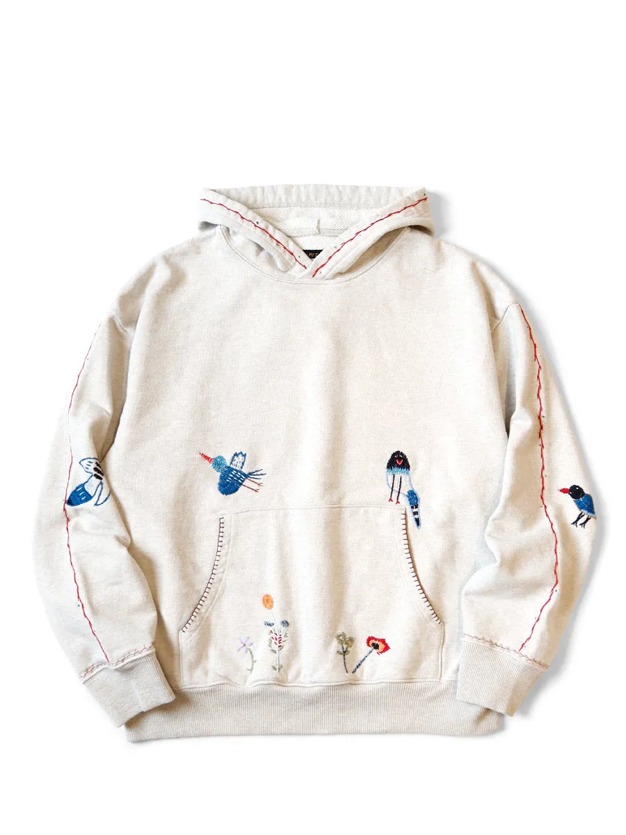 Kapital TOP SWT Knit Hoodie (MAGPIE) - Natural