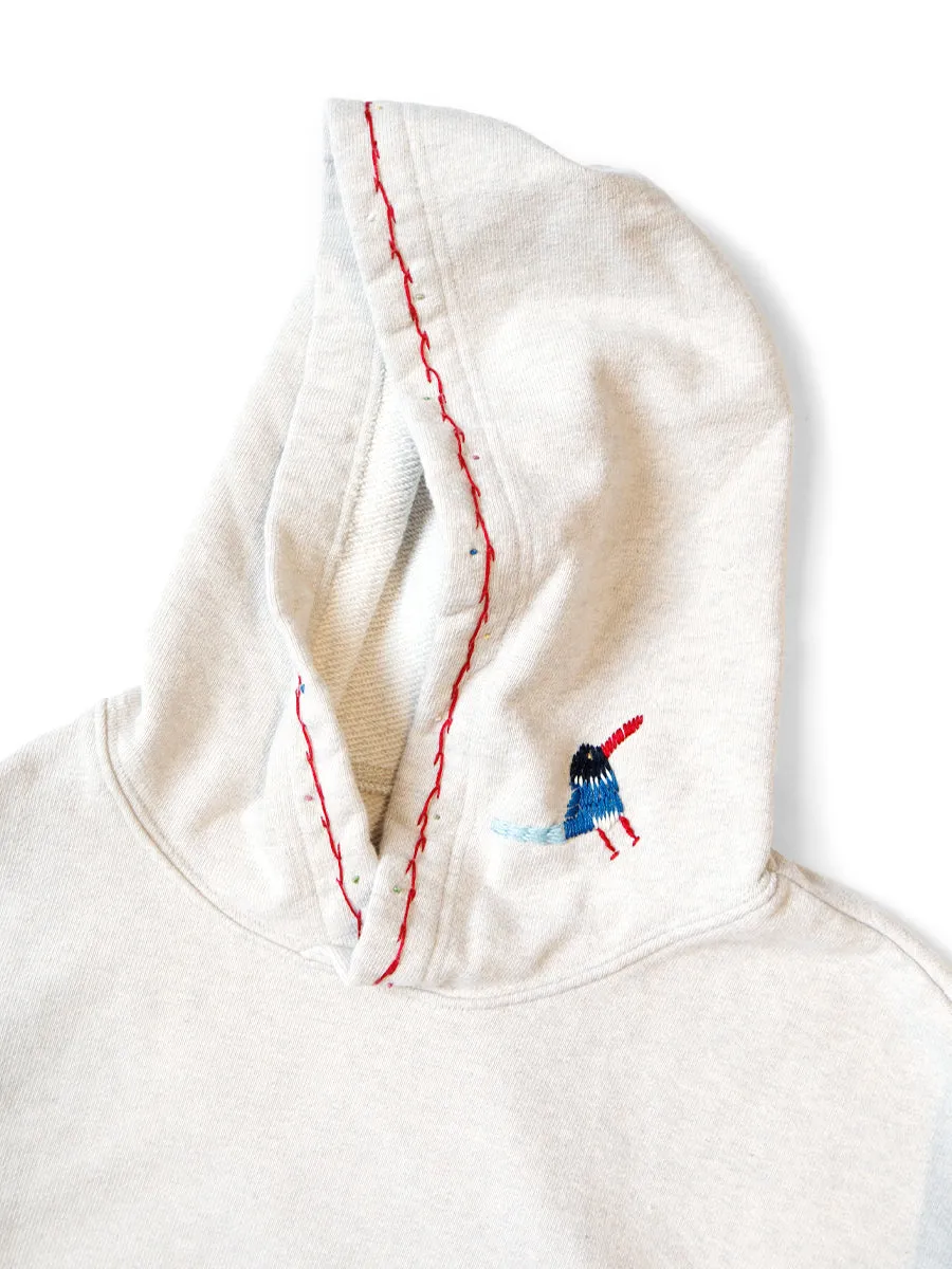 Kapital TOP SWT Knit Hoodie (MAGPIE) - Natural