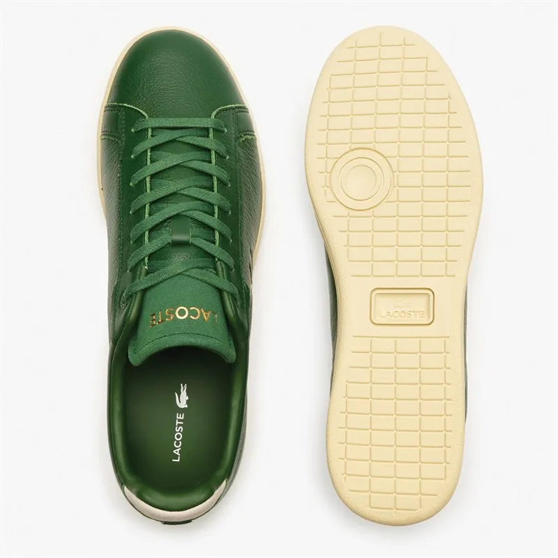 Lacoste Mens Carnaby Pro Trainers Dark Green/Off White