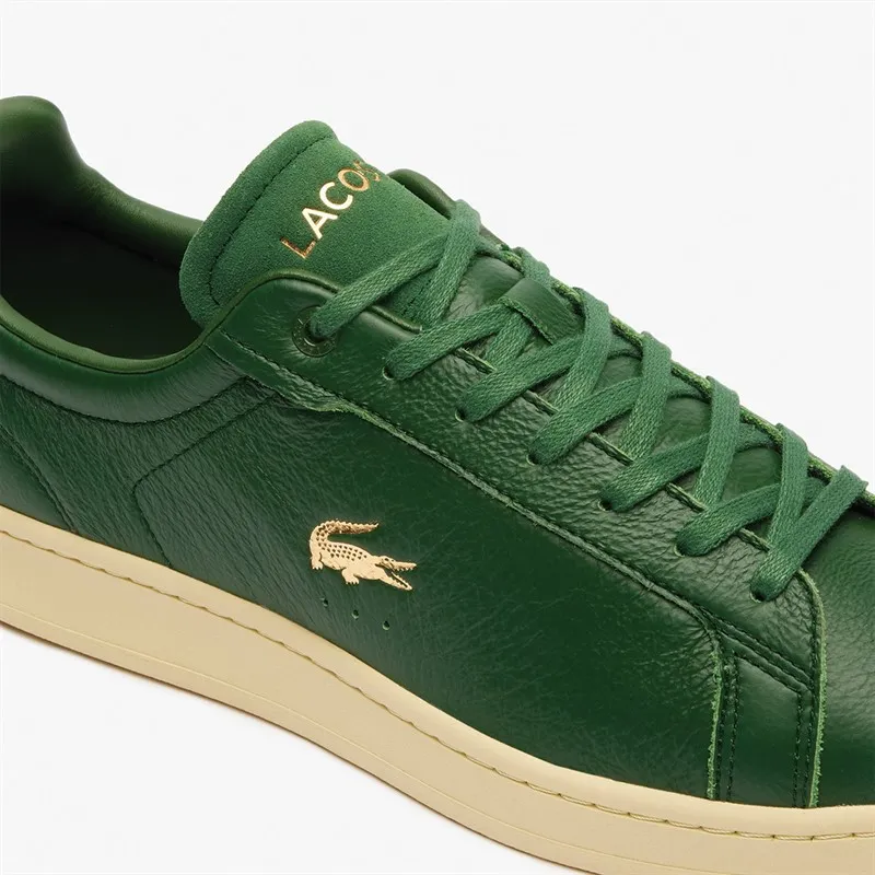 Lacoste Mens Carnaby Pro Trainers Dark Green/Off White