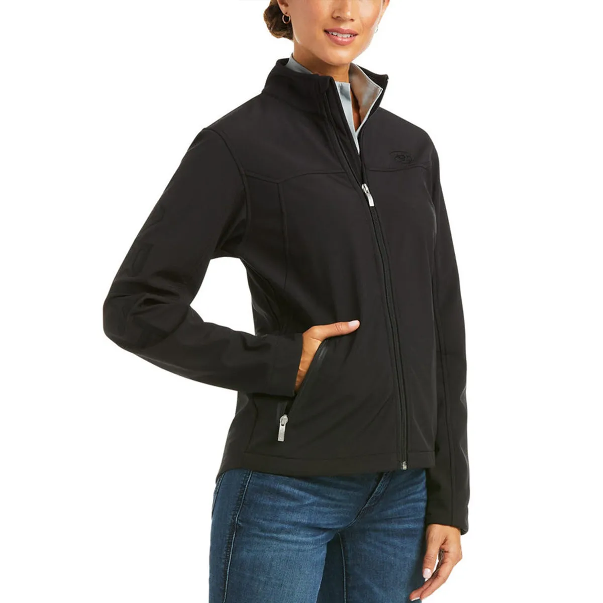 Ladies New Team Black Softshell Jacket