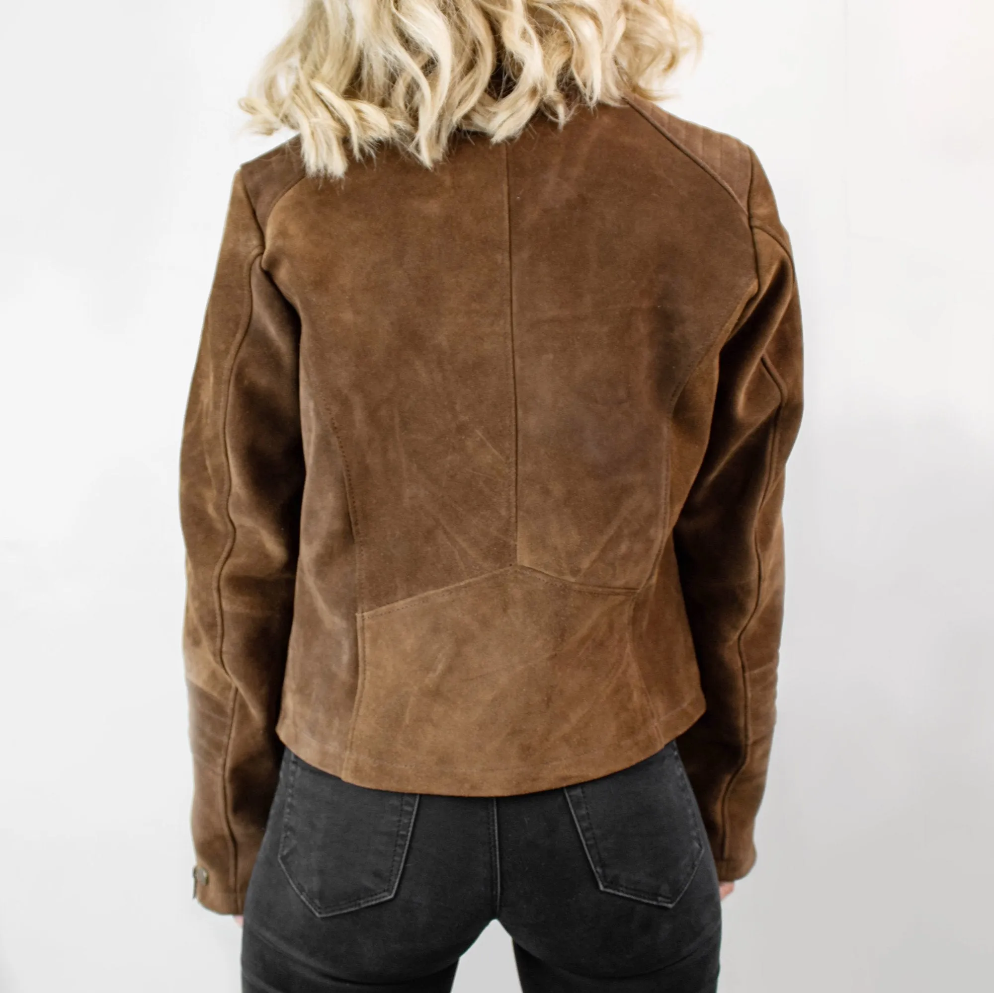 Ladies Suede Biker Jacket