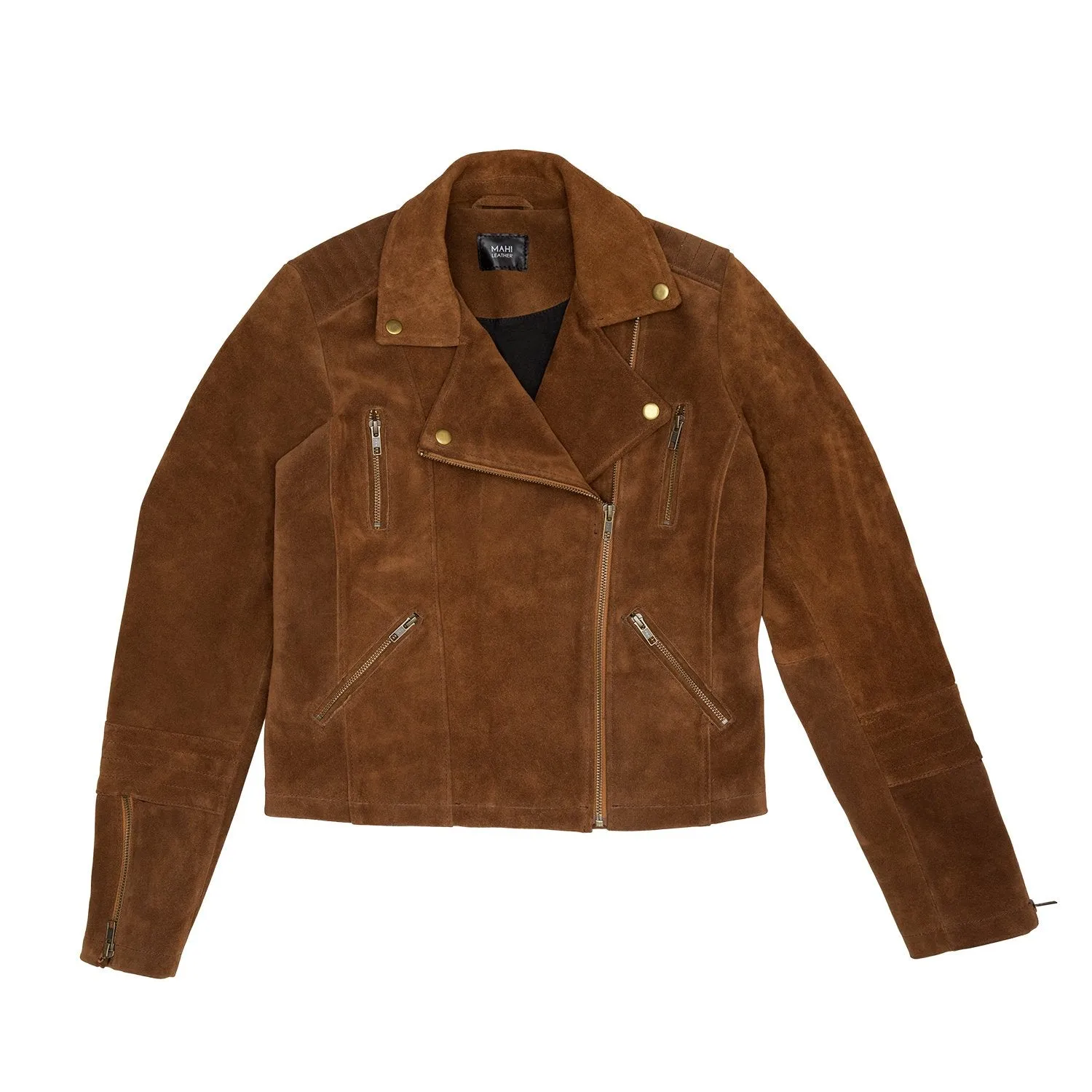 Ladies Suede Biker Jacket