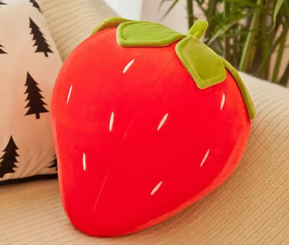 Large Strawberry Pillow