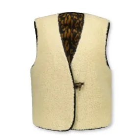 Leon & Harper Vallos Reversible Vest Cream / Print