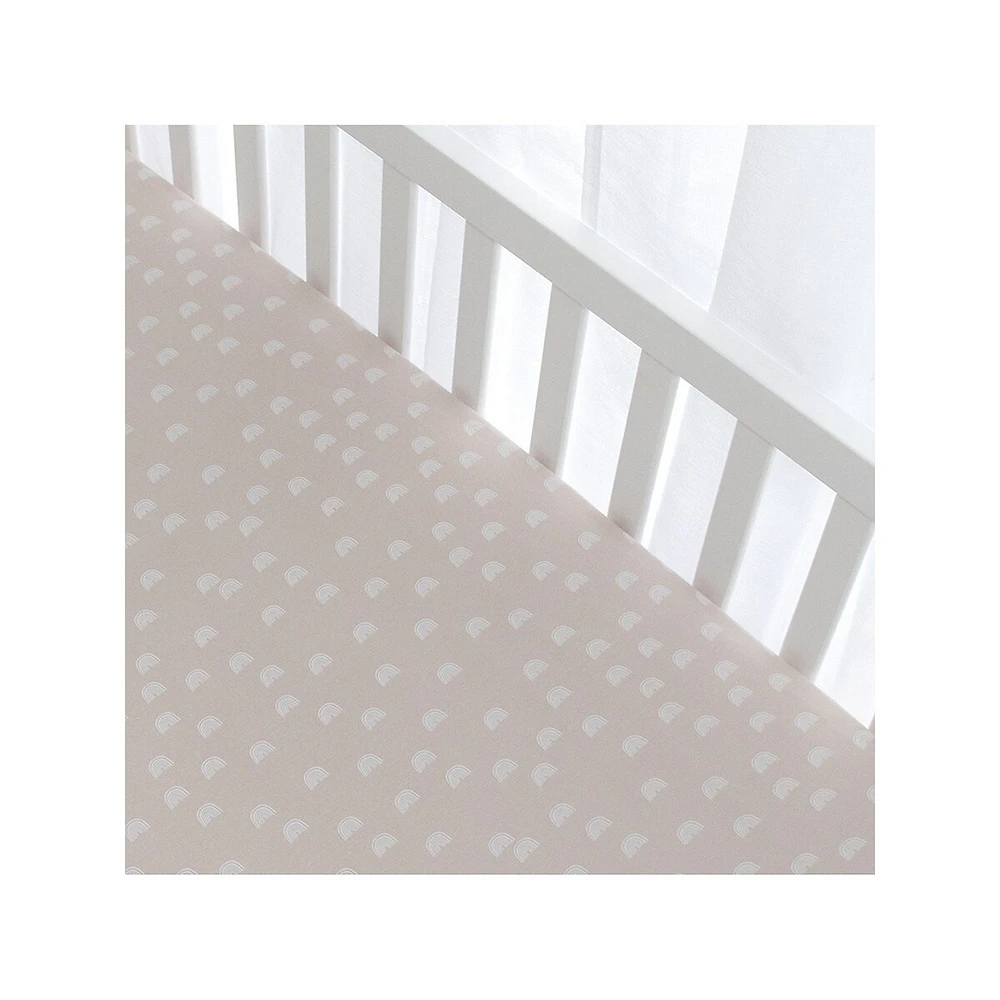 Living Textiles Rainbow Cotton Jersey Crib Sheet