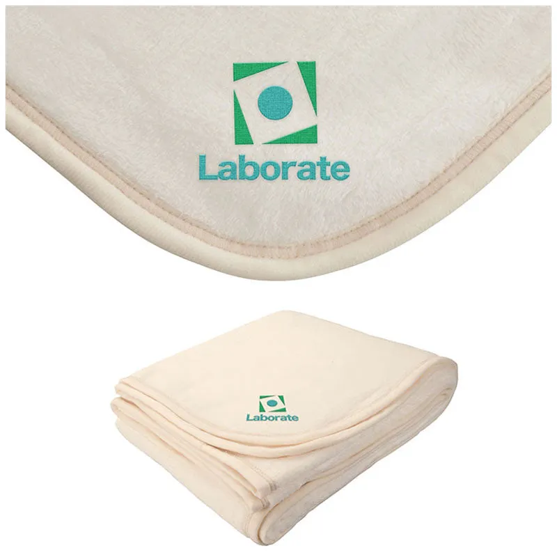 Logomark Cream Brookshire Micro-Plush Blanket