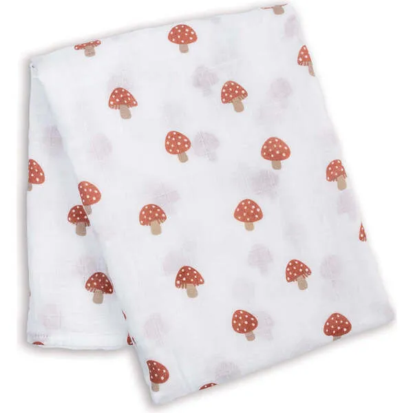 Lulujo Muslin Swaddle Blanket, Mushroom