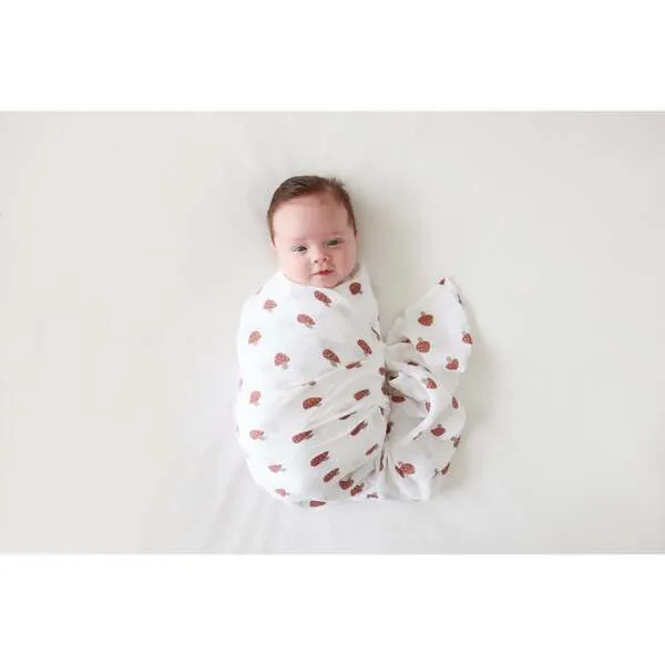 Lulujo Muslin Swaddle Blanket, Mushroom