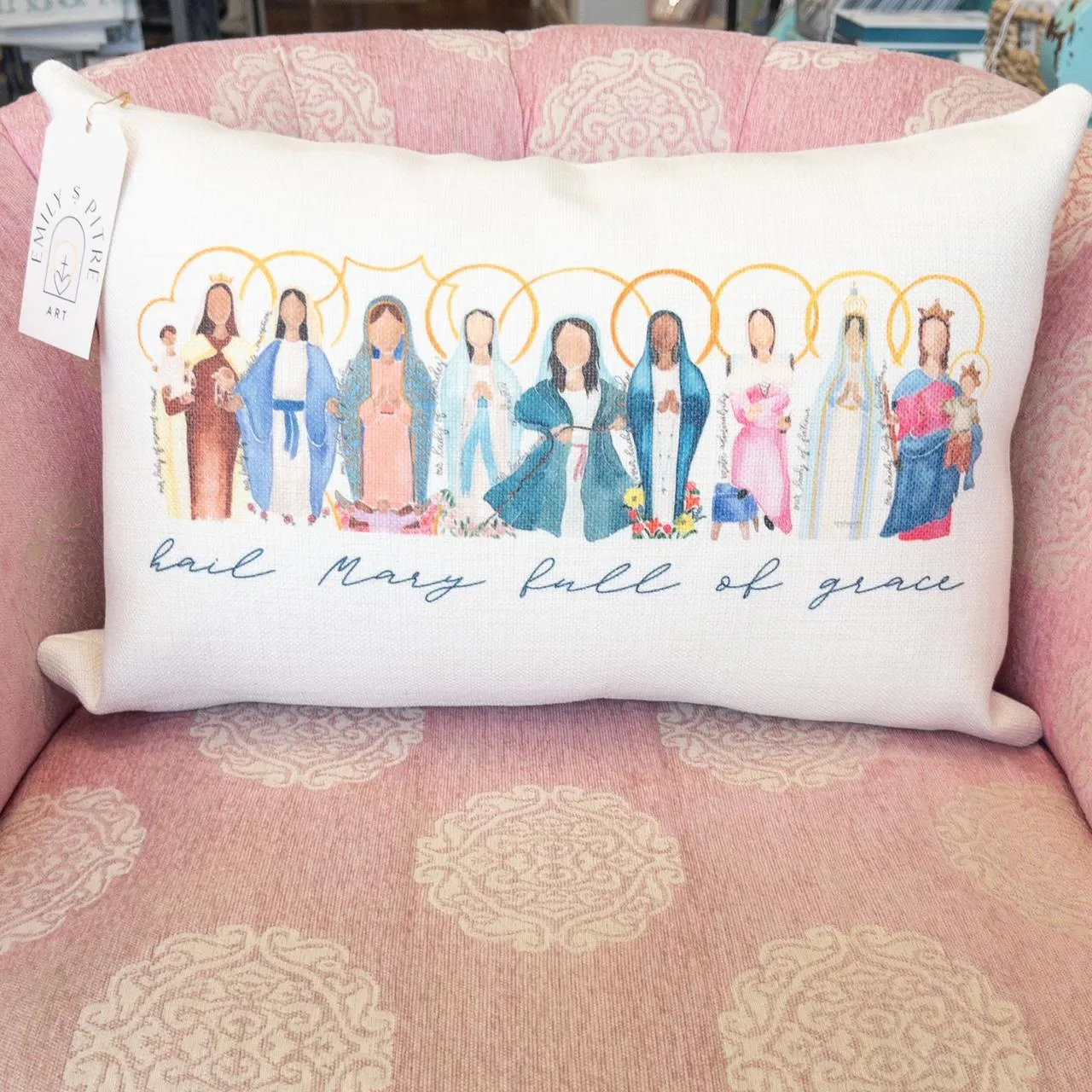 Many Marys Lumbar Pillow