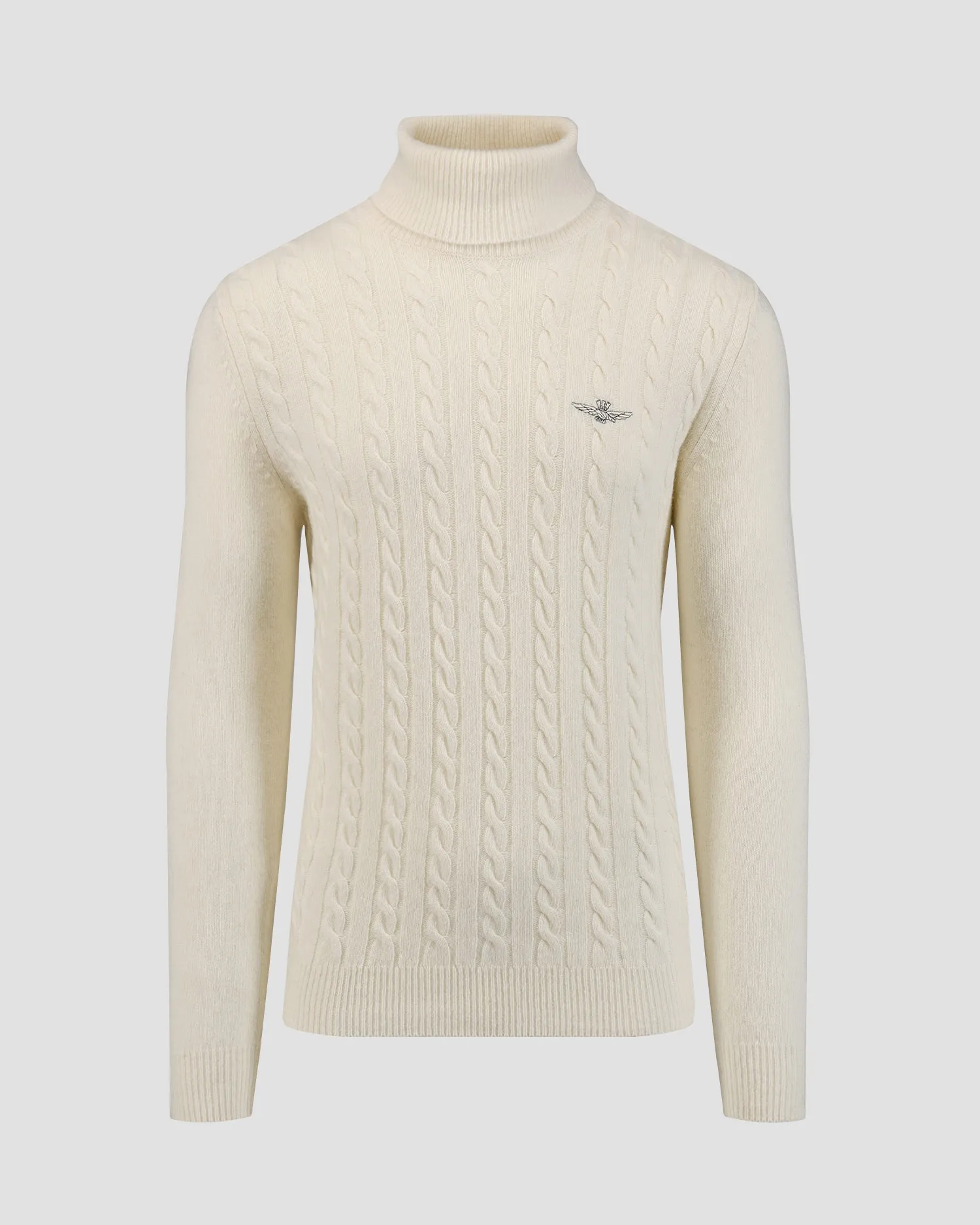 Men's beige wool turtleneck jumper Aeronautica Militare 242MA1485L417-73088