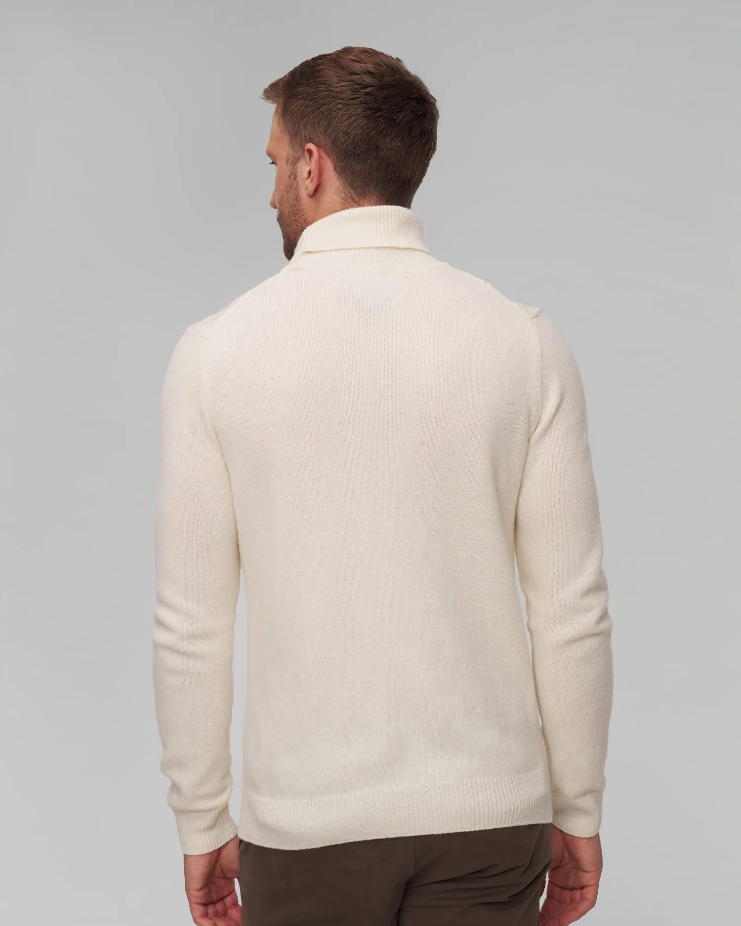 Men's beige wool turtleneck jumper Aeronautica Militare 242MA1485L417-73088