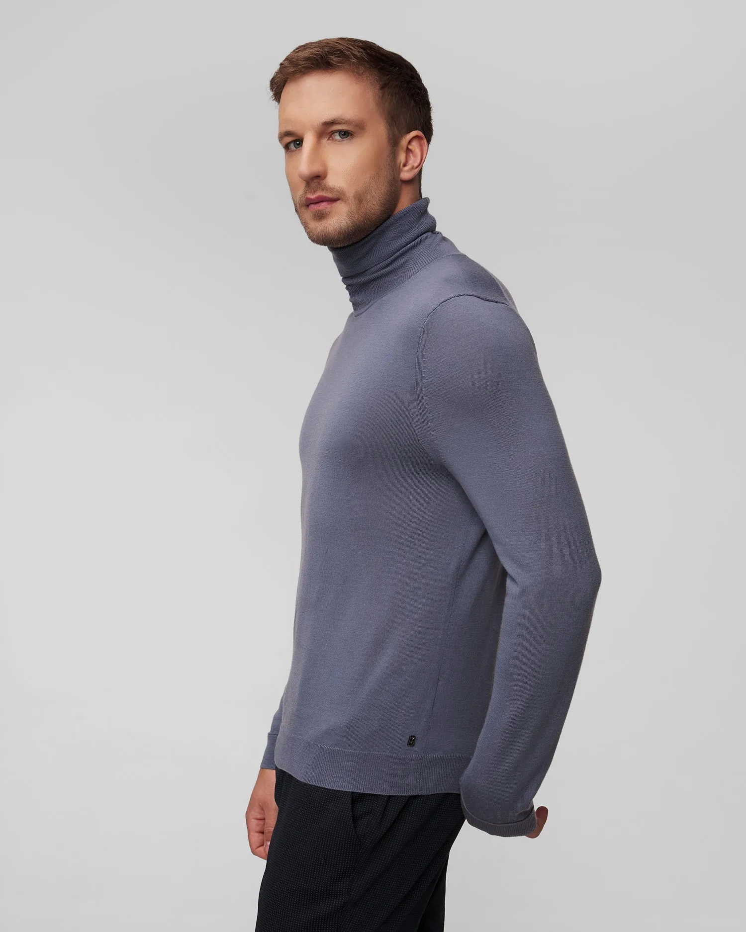 Men's blue woollen turtleneck BOGNER Gordon-6 88629090-424