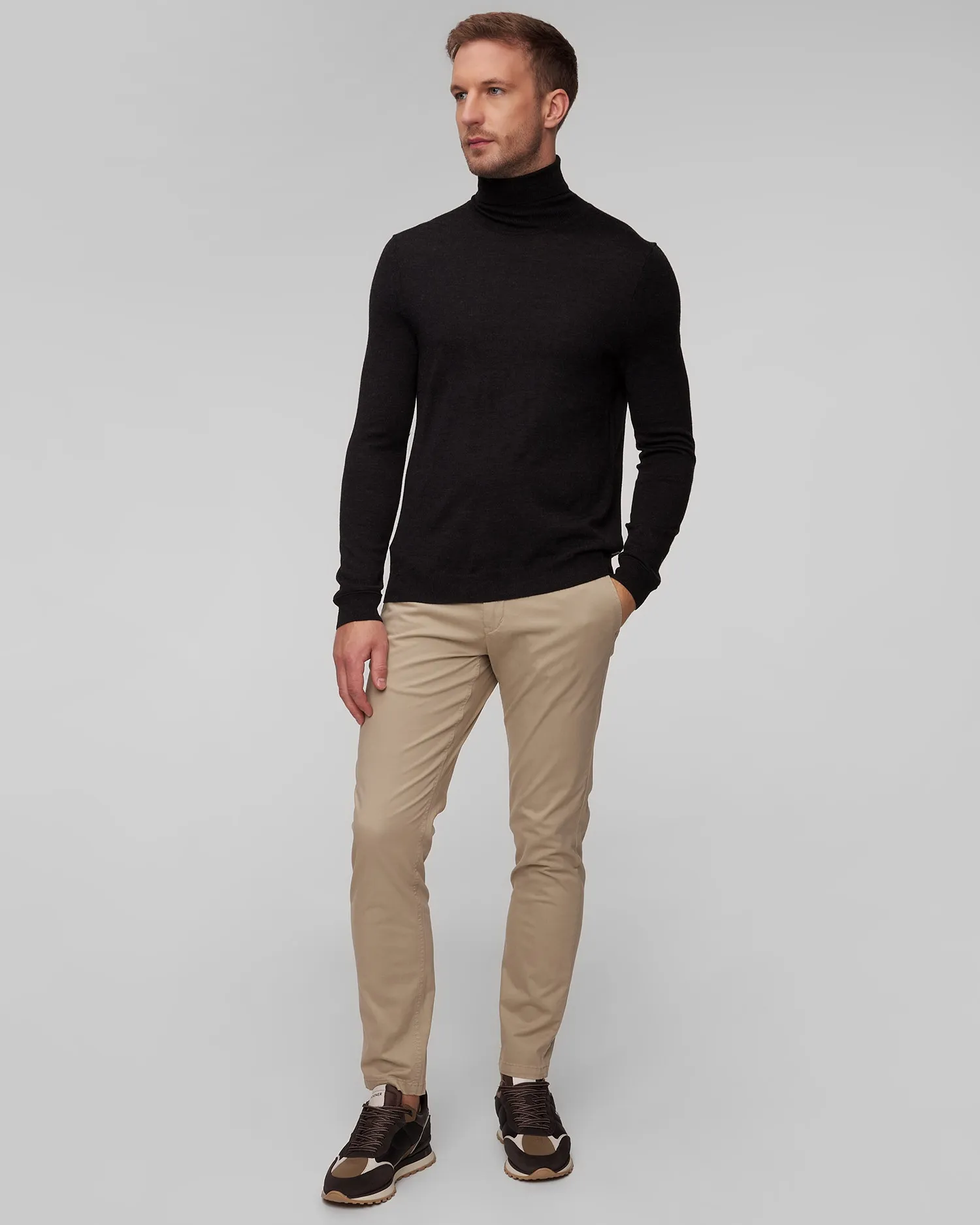 Men's grey woollen turtleneck BOGNER Gordon-6 88629090-21