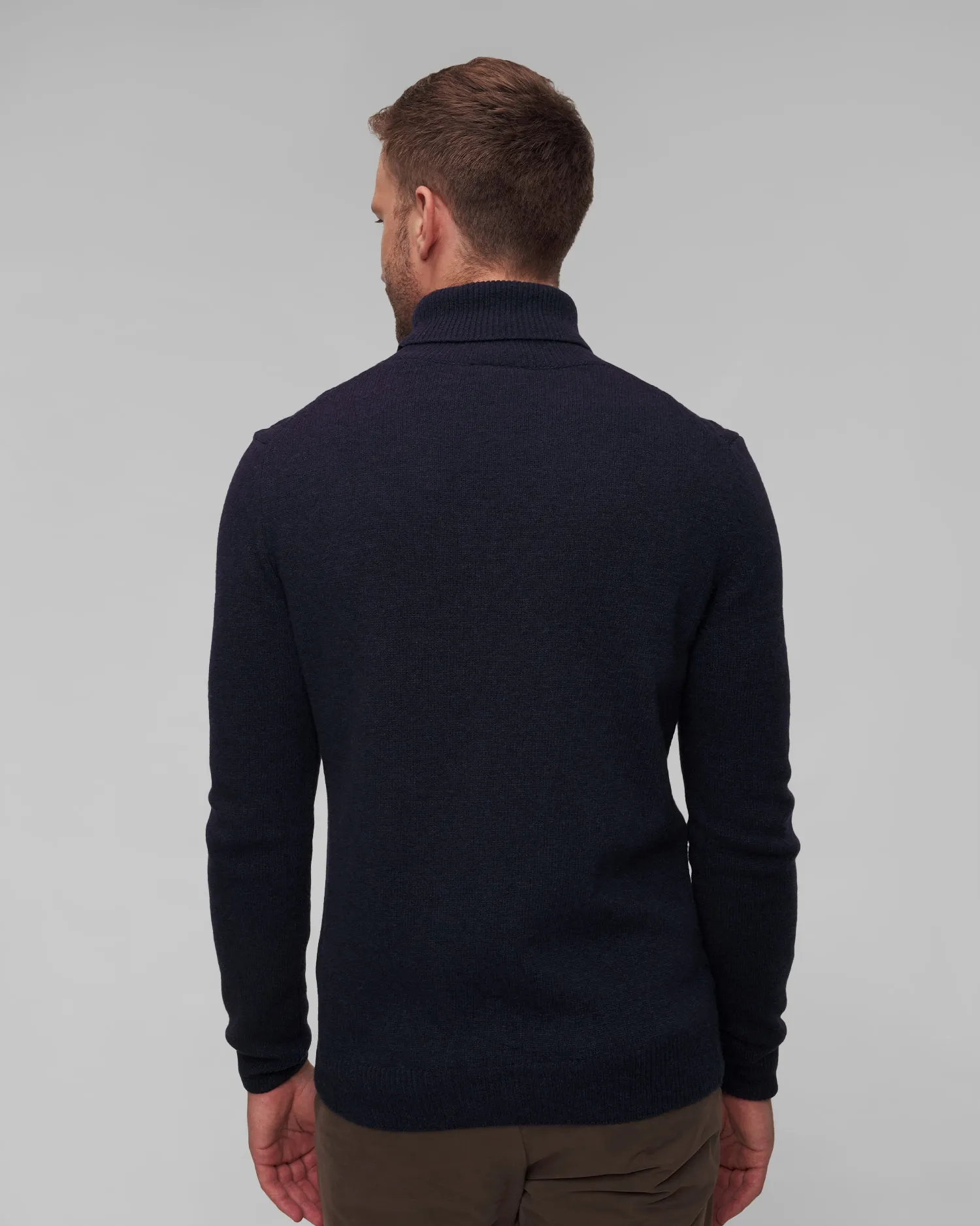 Men's navy blue wool turtleneck jumper Aeronautica Militare 242MA1485L417-8383