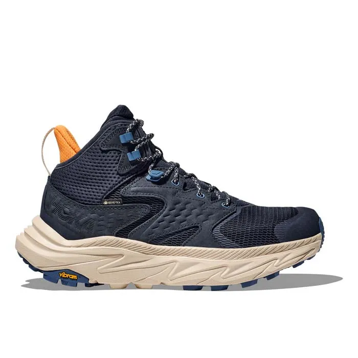 Mens Hoka Anacapa 2 Mid GTX in Varsity Navy/Oat Milk