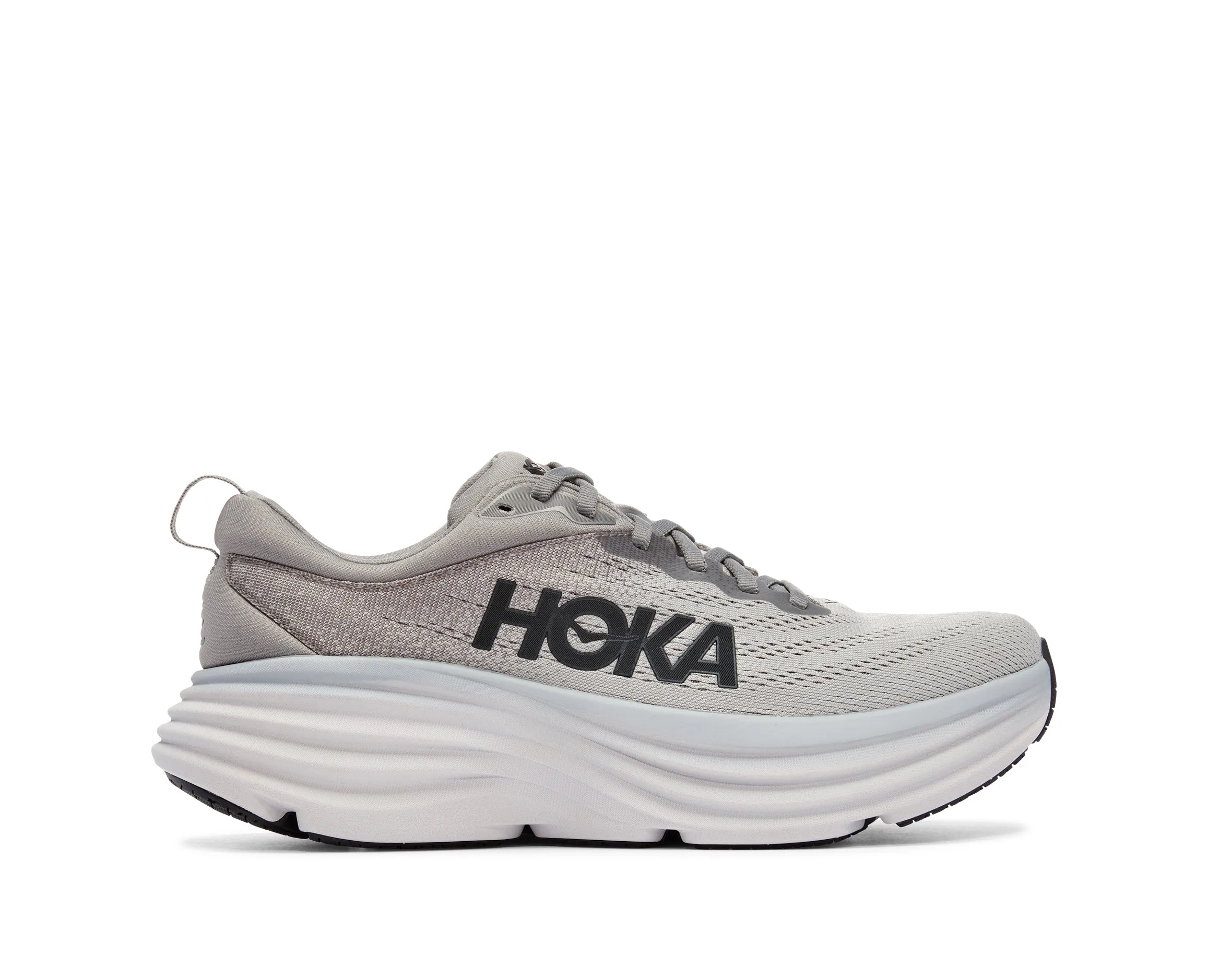 Men's Hoka Bondi 8 Color: Sharkskin / Harbor Mist (WIDE WIDTH)