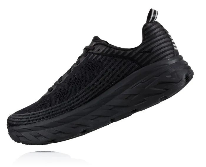 Mens Hoka Bondi 8 Extra Wide in Black/Black