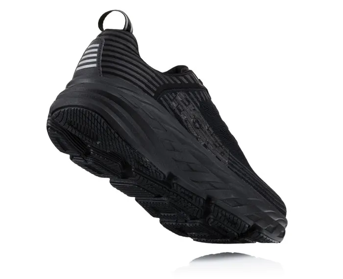 Mens Hoka Bondi 8 Extra Wide in Black/Black