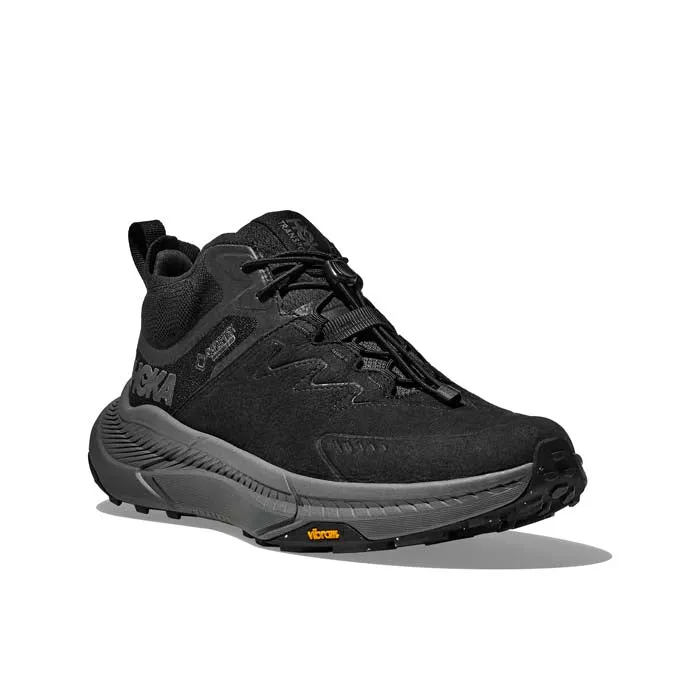 Mens Hoka Transport Chukka GTX in Black/Black