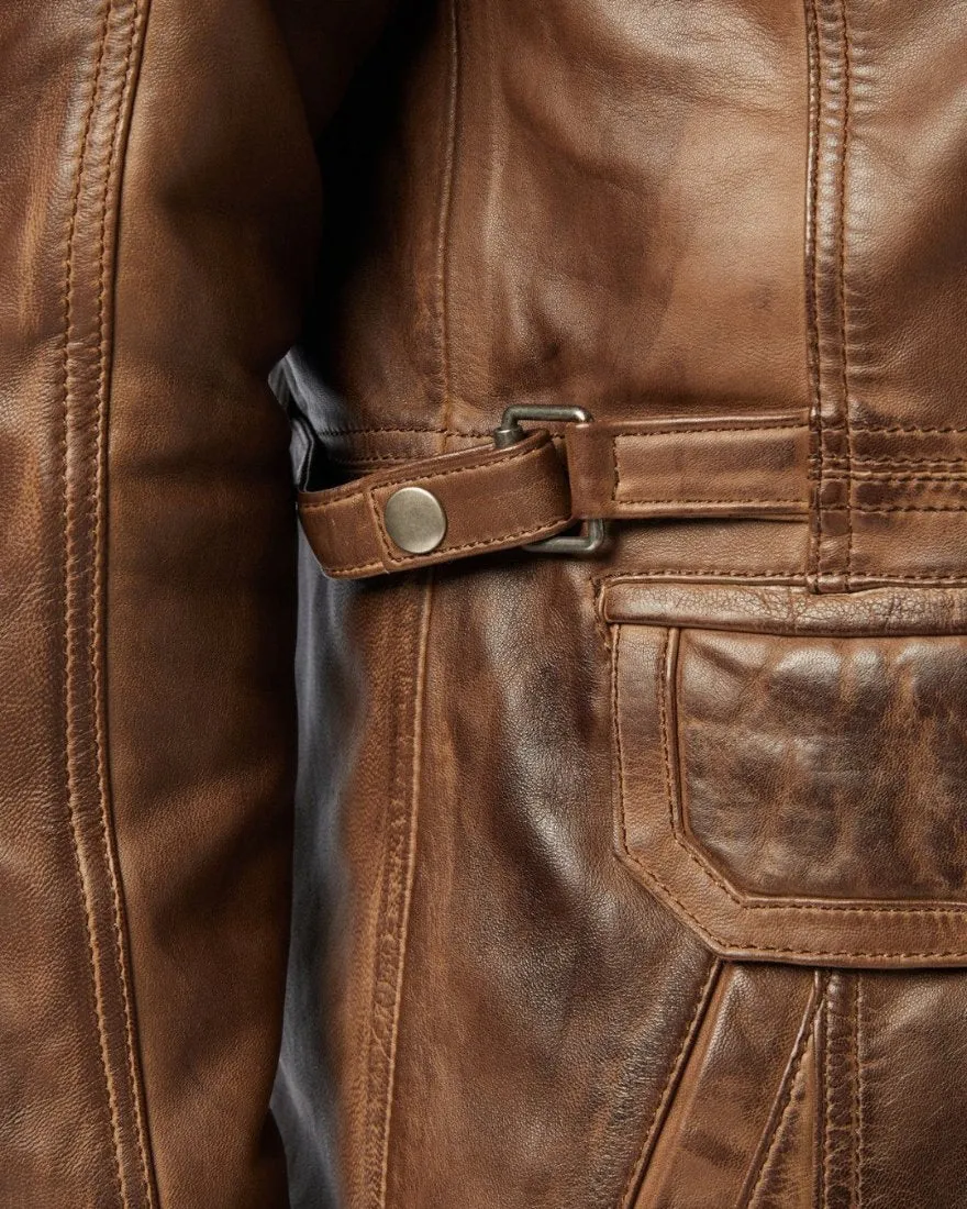 Men's Leather Field Jacket