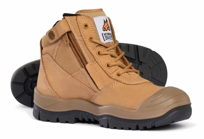 MONGREL Wheat ZipSider Boot w/ Scuff Cap TPU/PU Sole and Steel Toe Cap