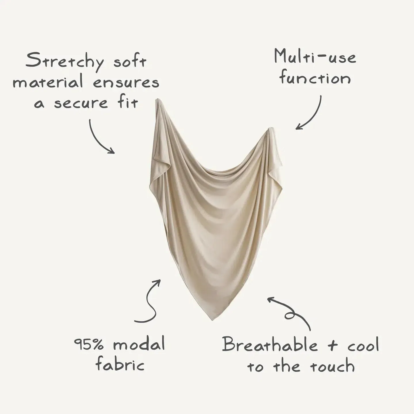 Mushie - Stretchy Swaddle Blanket - Blush