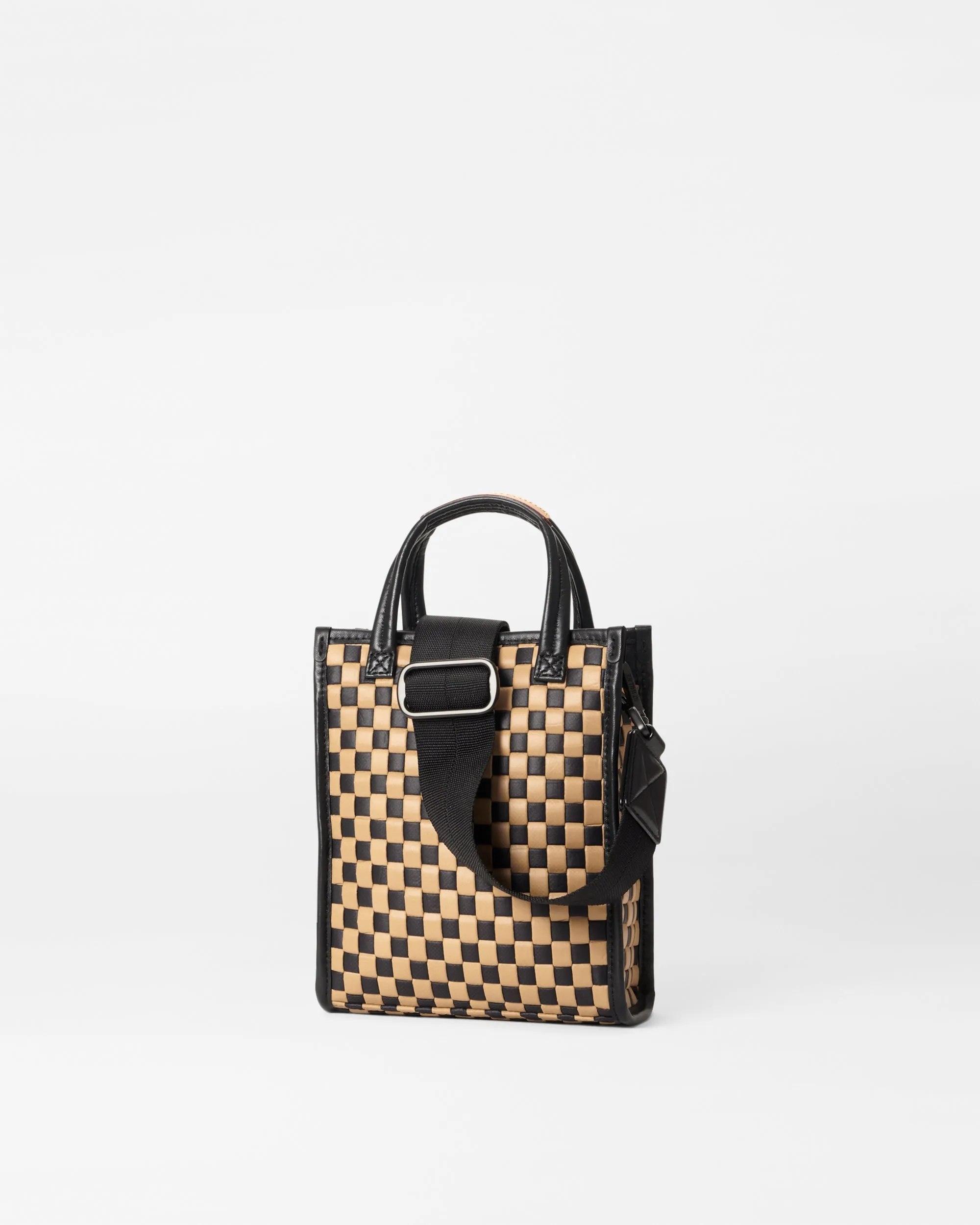 MZ Wallace    Micro Woven Box Tote Camel & Black