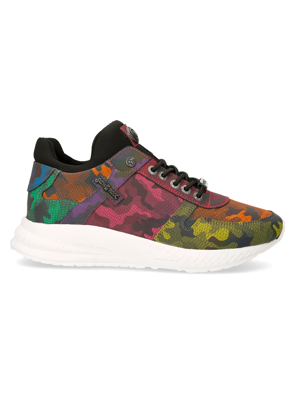 NEW ROCK Multicolor Camo Lace-Up Sports Sneakers