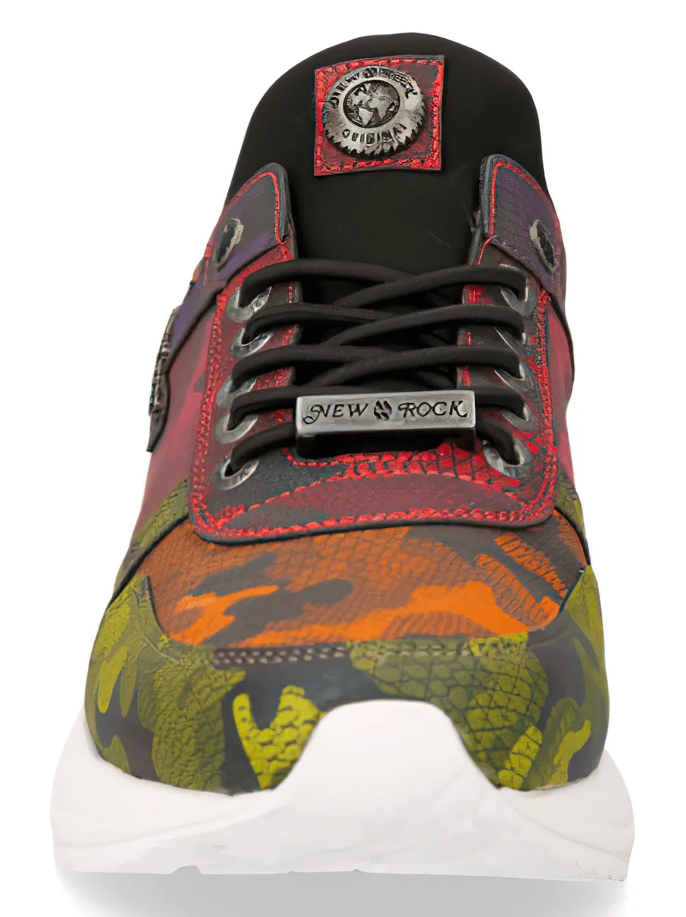 NEW ROCK Multicolor Camo Lace-Up Sports Sneakers