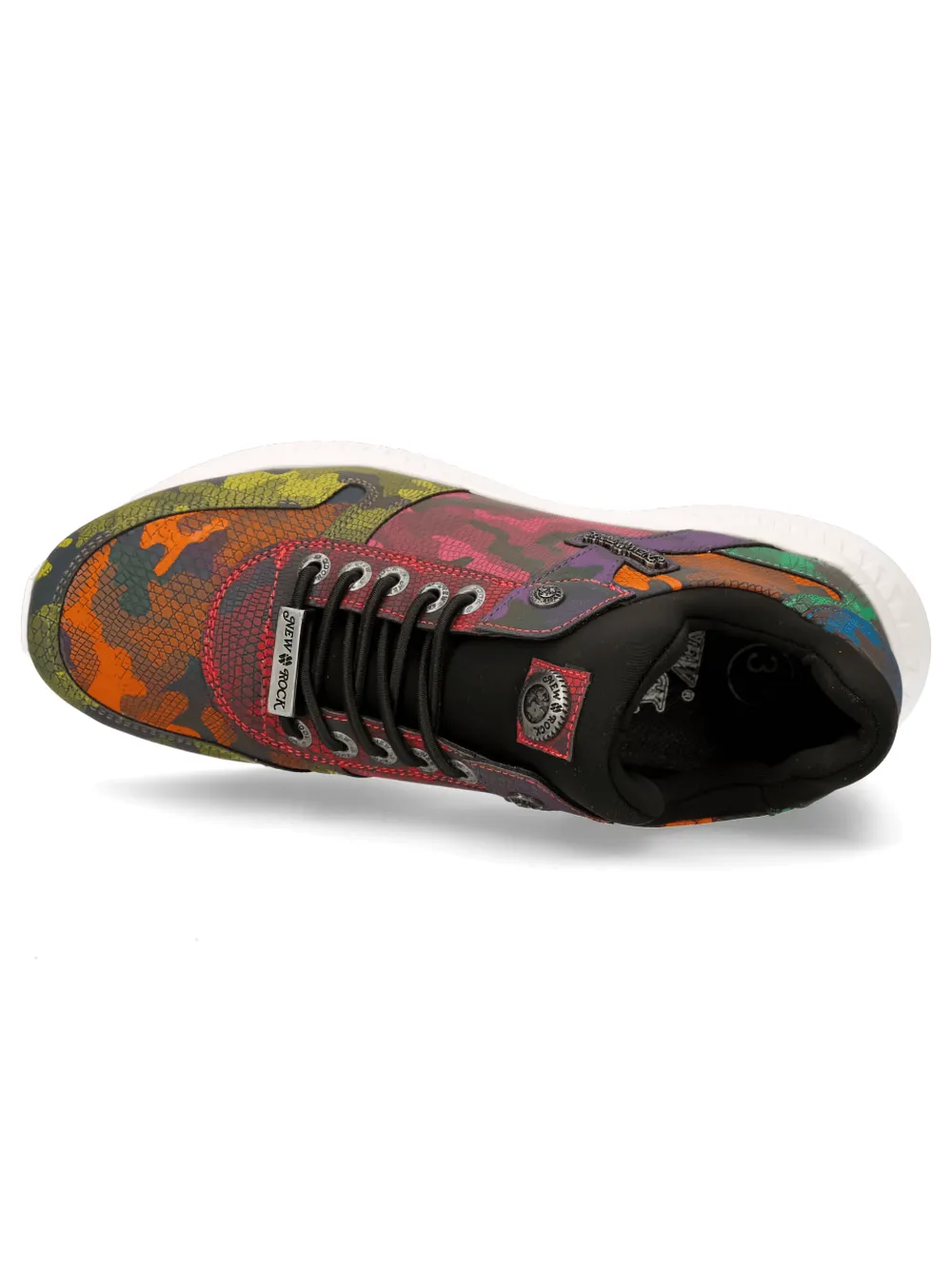 NEW ROCK Multicolor Camo Lace-Up Sports Sneakers