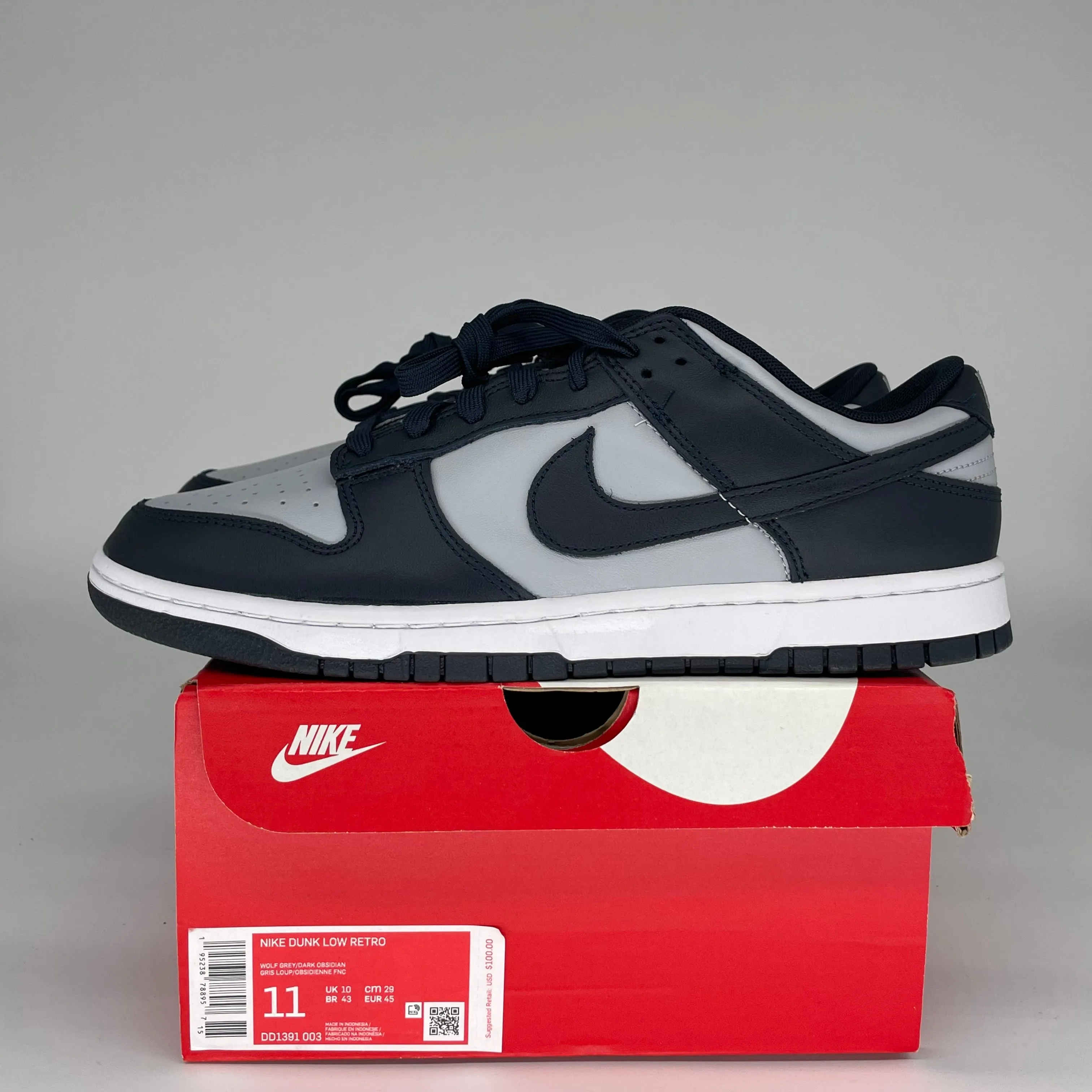 NIKE DUNK LOW GEORGETOWN SIZE 11 DD1391-003