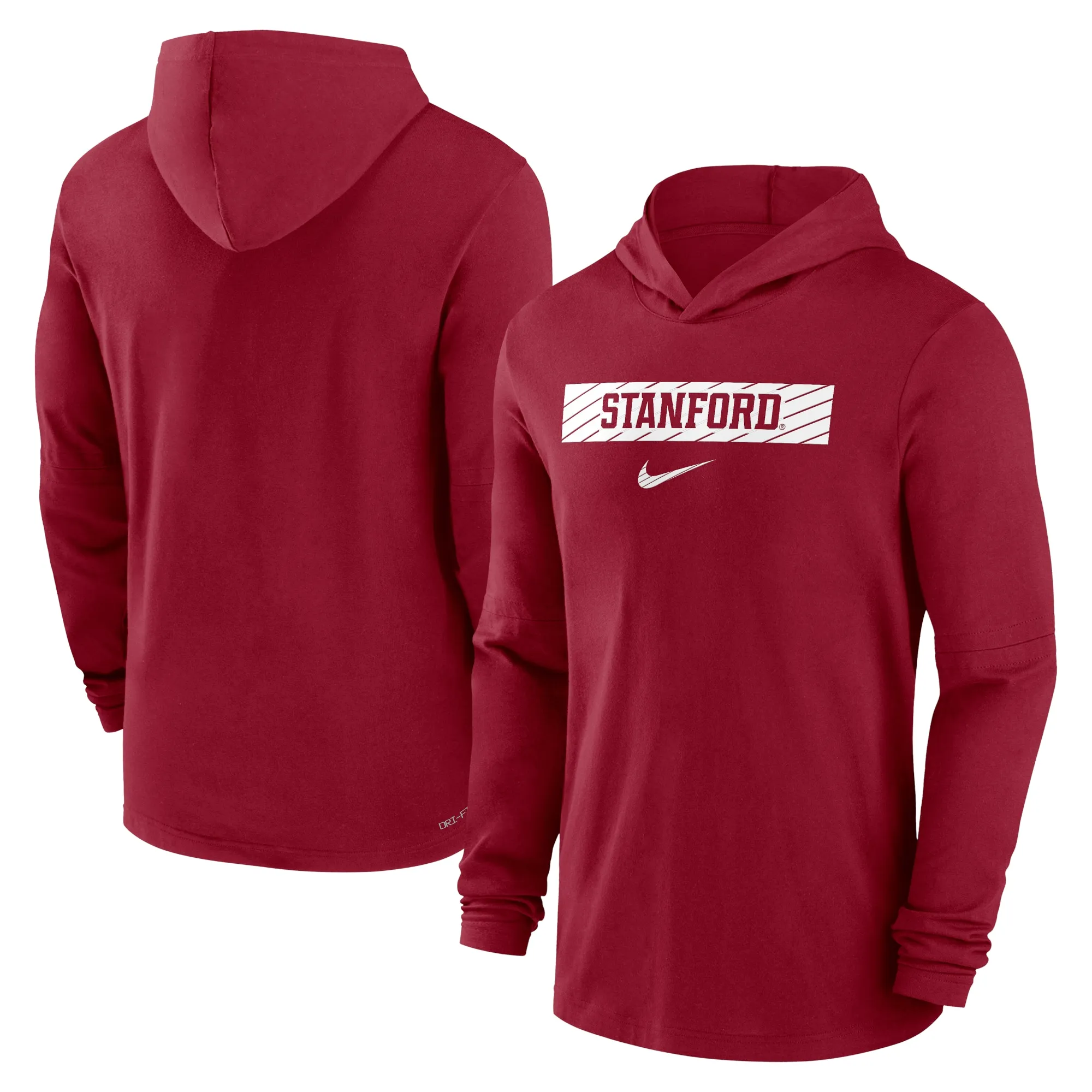 Nike Stanford Cardinal Cardinal 2024 Sideline Hoodie Performance Long Sleeve T-Shirt