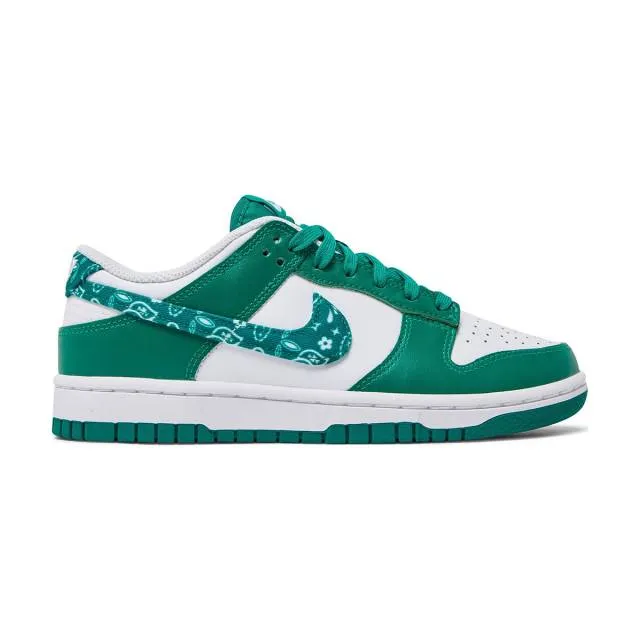 Nike Women's Dunk Low Essential (Green Paisley/ White/ M...