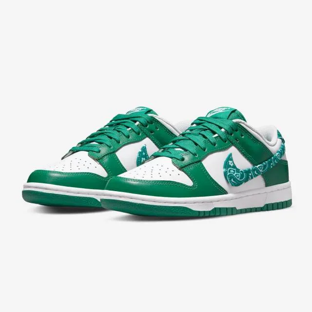 Nike Women's Dunk Low Essential (Green Paisley/ White/ M...