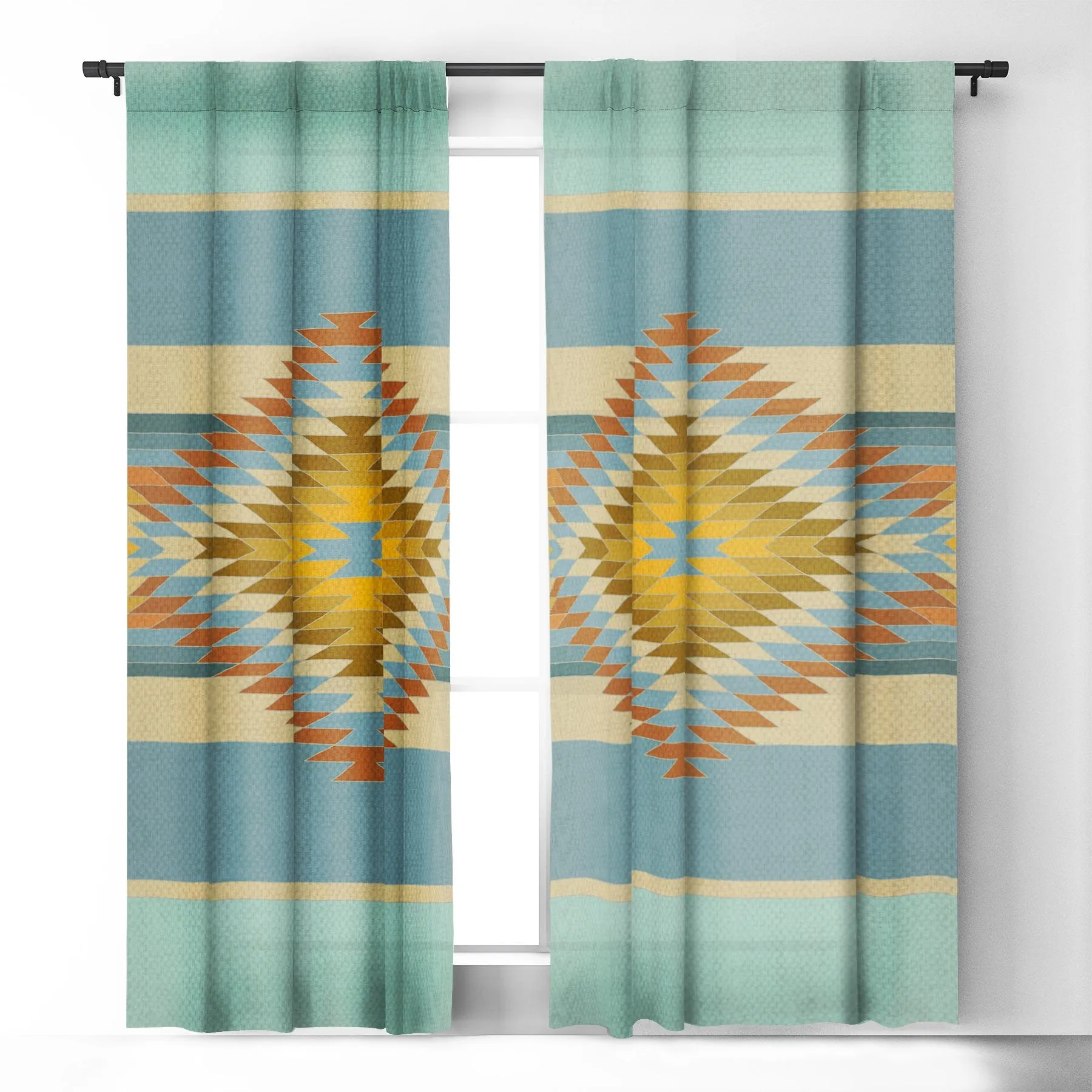 Ole Fiesta Vintage Blackout Window Curtains (DS)