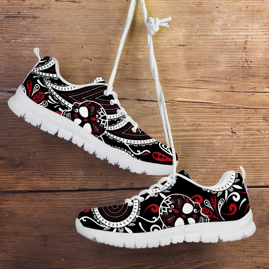 Ornamental Skull Running Shoes White