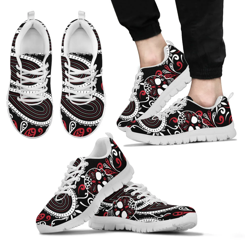 Ornamental Skull Running Shoes White