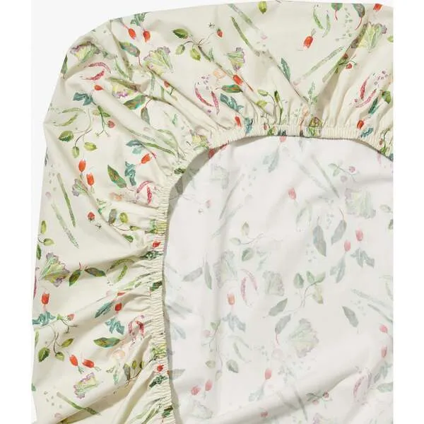 Oso & Me Print Crib Sheet & Pillow Case Bedding Bundle, Eat Your Greens