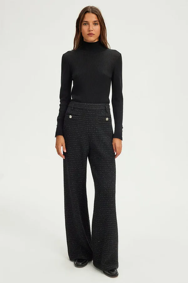 PabloNARELLE WIDE TWEED LUREX TROUSERS