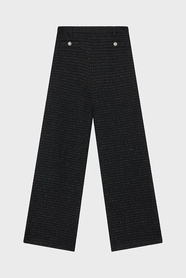 PabloNARELLE WIDE TWEED LUREX TROUSERS