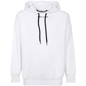 Palm Angels Classic Logo White Oversized Hoodie