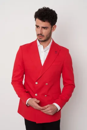 Polyviscose Man Jacket Red